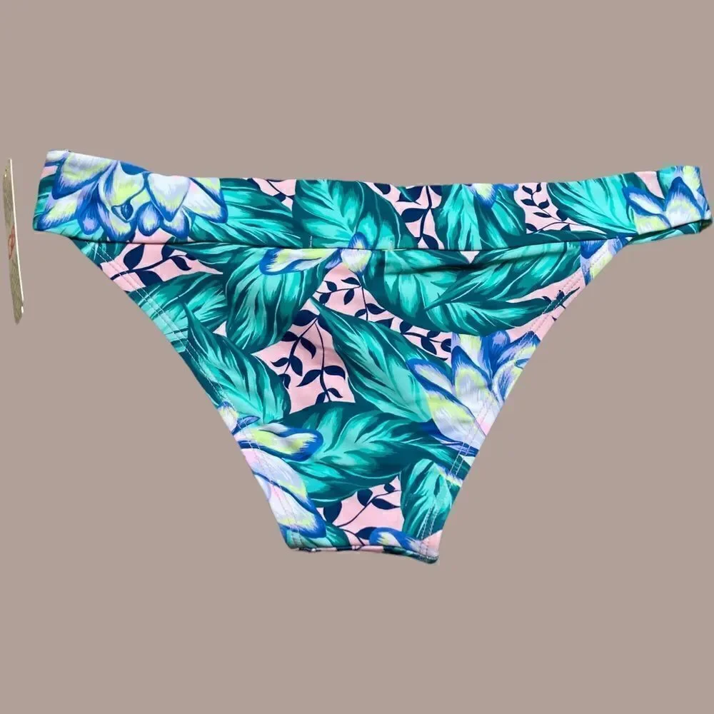 NWT GB Pink and Green Tropical Bikini Bottom
